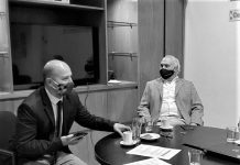 Carlos Saravia y Luis M. García Salado, presidentes del ENRESP y de Aguas del Norte, respectivamente