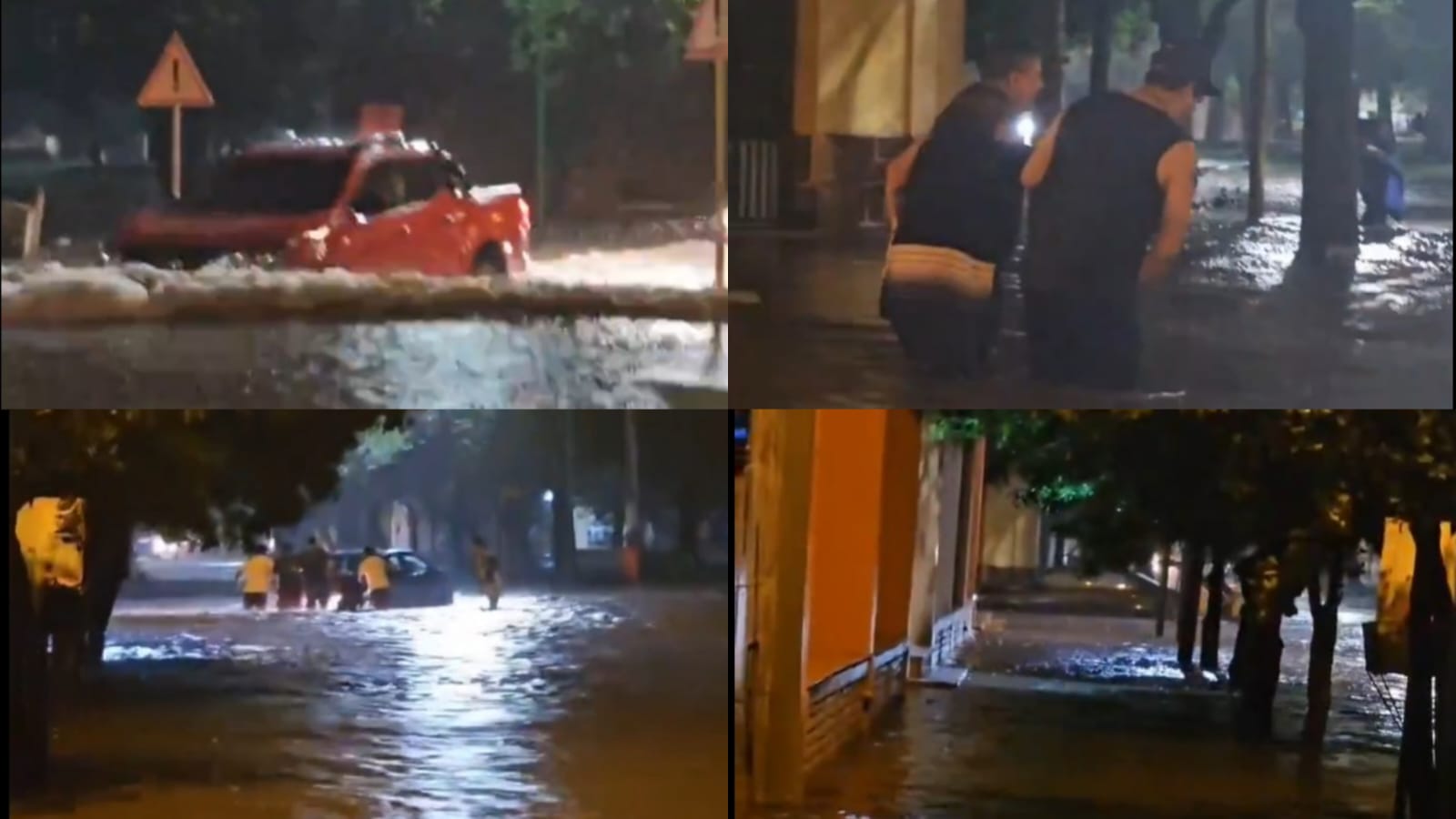 Por las intensas lluvias, la ciudad volvió a quedar bajo el agua ...